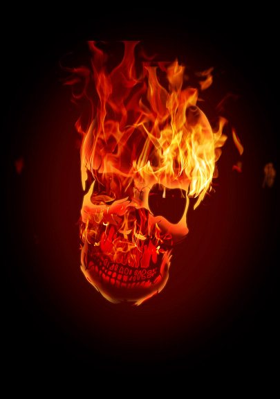 Comment dessiner un crâne humain sur le feu 13