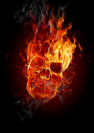 Comment dessiner un crâne humain au feu 21