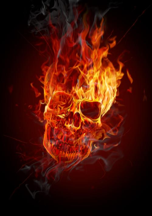 Comment dessiner un crâne humain en feu 22
