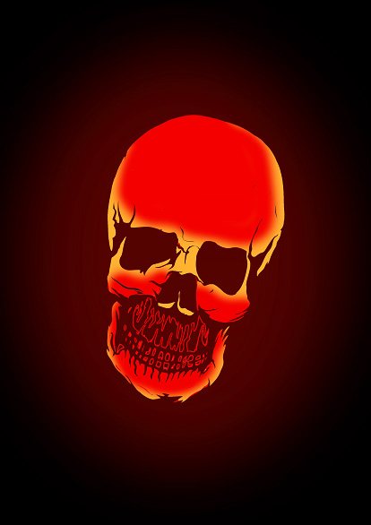 Comment dessiner un crâne humain sur le feu 6