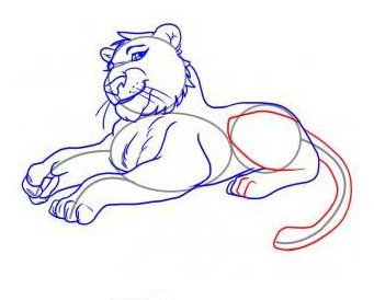 Comment dessiner un tigre de dessin animé