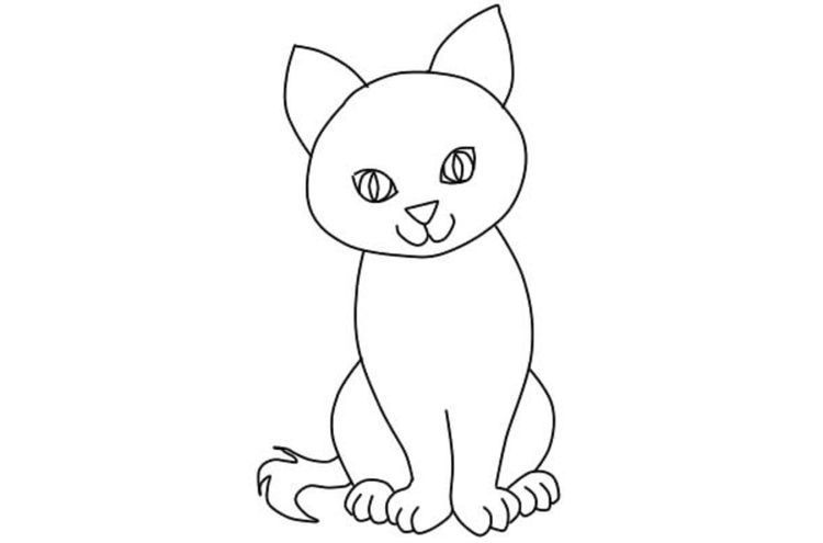 Comment dessiner un chat sédentaire, étape par étape