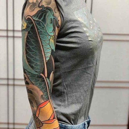 Manchon de tatouage de la carpe