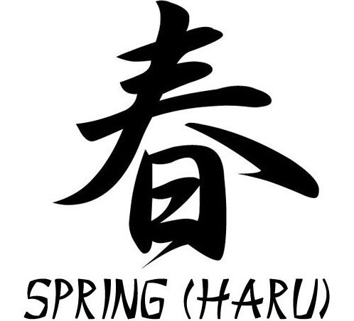 Caractère chinois pour tatouage signifiant printemps