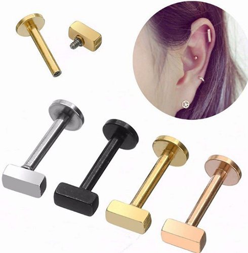 Un labret dans l'oreille (boucle d'oreille, bijou de piercing). Qu'est-ce que c'est, photos, où acheter