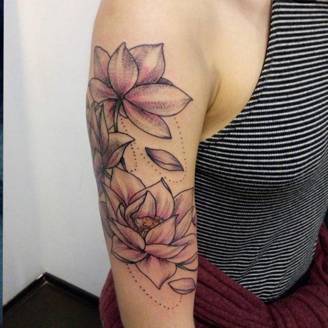fleur de lotus sur le bras