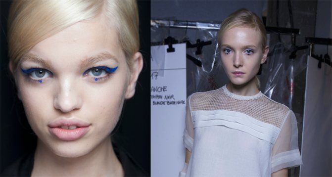 Maquillage avec des points sous les yeux - une nouvelle tendance à la mode