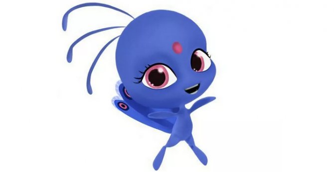 Un petit paon Kwami de Lady Bug