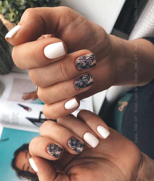 Manucure en noir et blanc