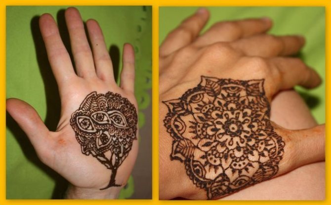 Mehendi pour hommes sur le bras
