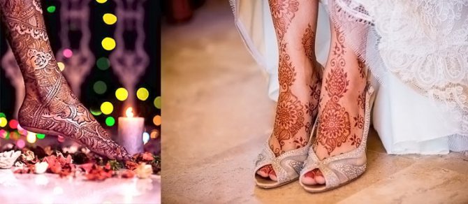 Mehendi sur les pieds