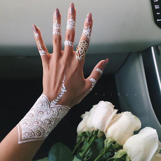 mehendi sur la main