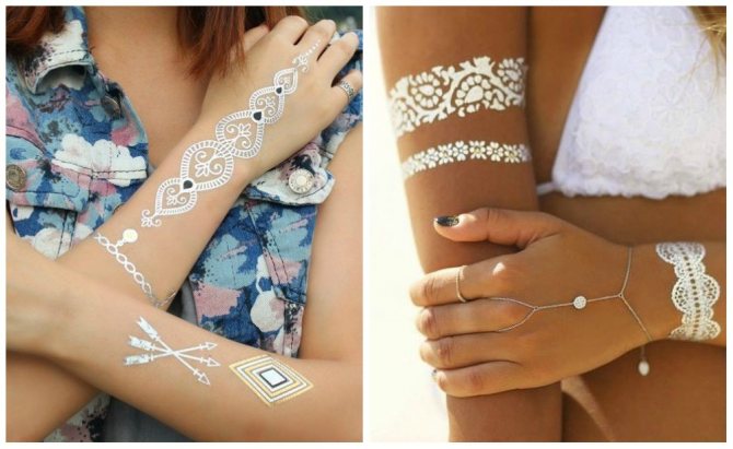 tatouages métalliques sur les bras