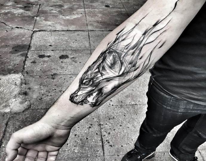 visage de loup
