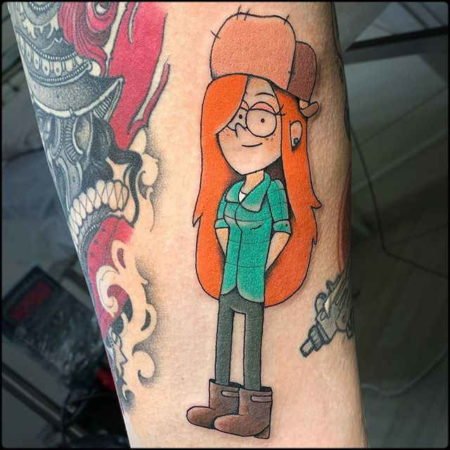 Tatouages de dessins animés sur le bras