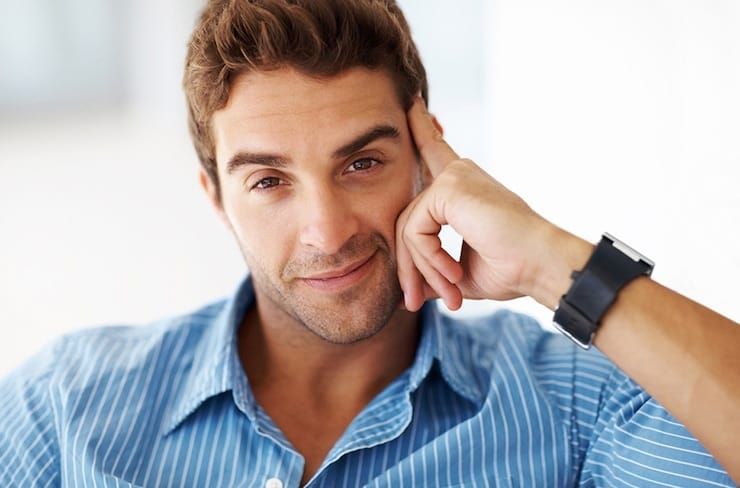 Homme beau sourire