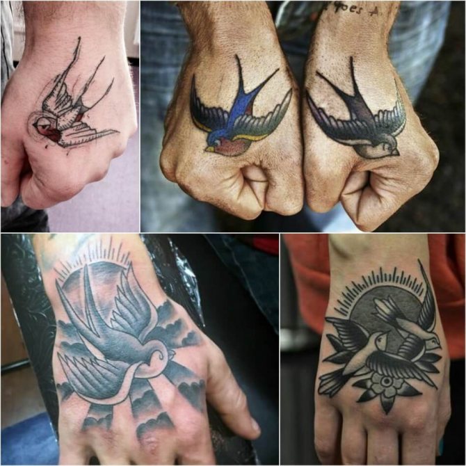 Tatouage homme hirondelle - Tatouage hirondelle pour hommes - Tatouage hirondelle sur le poignet