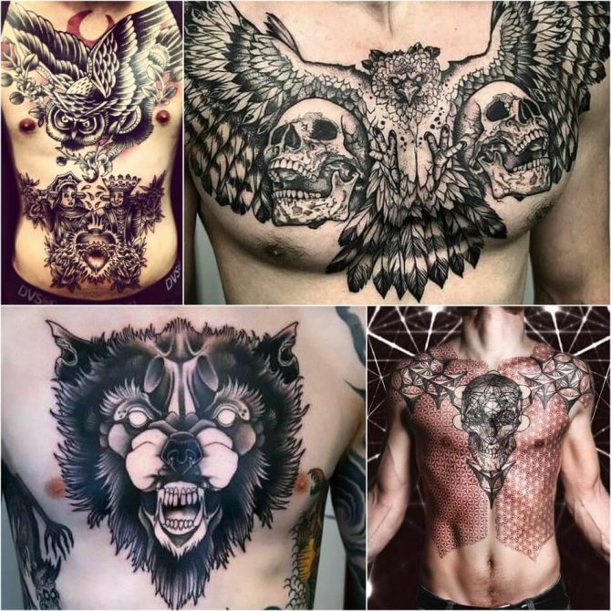 Tatouage de la poitrine pour les hommes - Tatouage de la poitrine d'un homme - Tatouage de la poitrine d'un homme