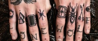 Tatouages d'hommes sur les doigts