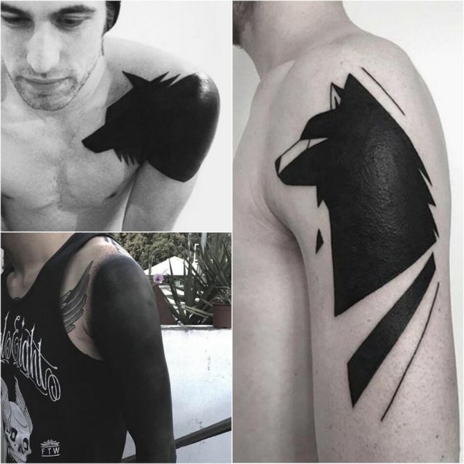 Tatouage d'épaule masculin - tatouages pour hommes sur l'épaule - tatouage d'épaule blackwork