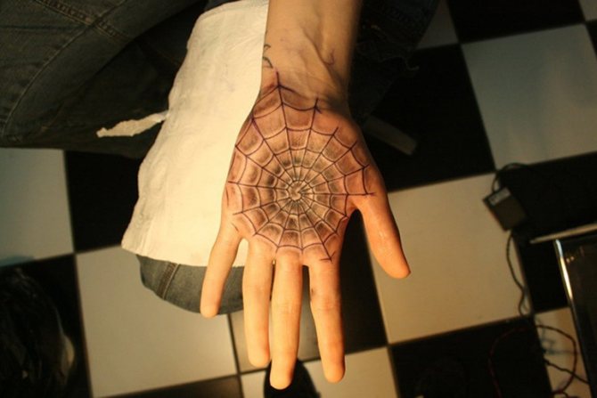 Sur les mains