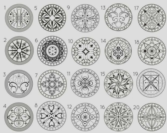Set de croquis pour mandala de tatouage