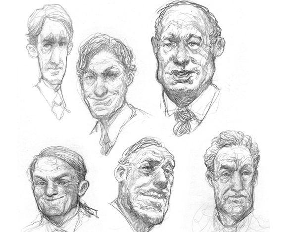 croquis du visage