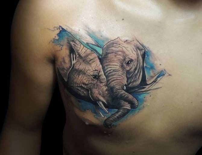 tatouage d'éléphant