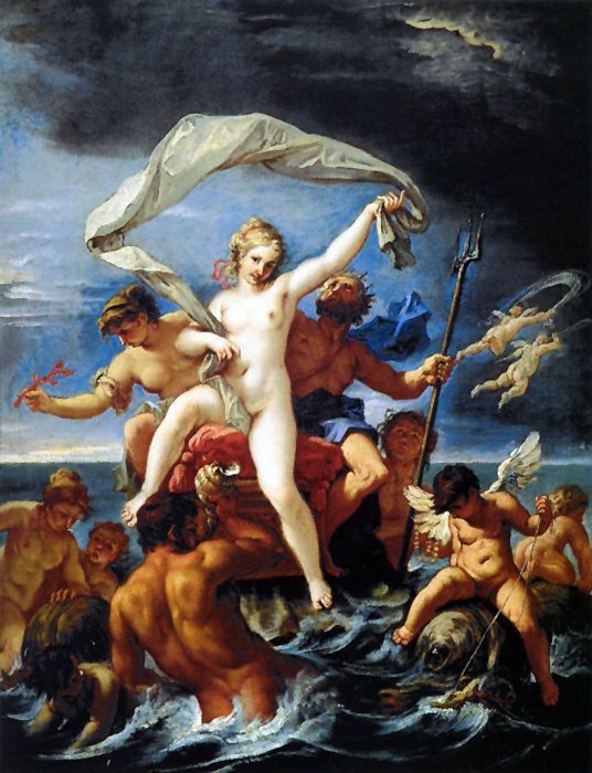 Neptune et Amphitrite (Ricci Sebastiano, 1691-1694. Musée Thyssen-Bornemisza, Madrid).