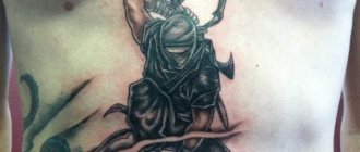 ninja de la poitrine