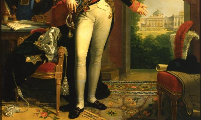 Les jambes de Nikolai Petrovich Sheremetev. Artiste : V.L. Borovikovsky. 1810s. GIM.