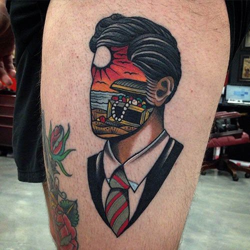 Nouveau tatouage d'école. Sketches masculins, pour filles, photo
