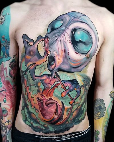 Nouveau tatouage d'école. Sketches masculins, pour filles, photo