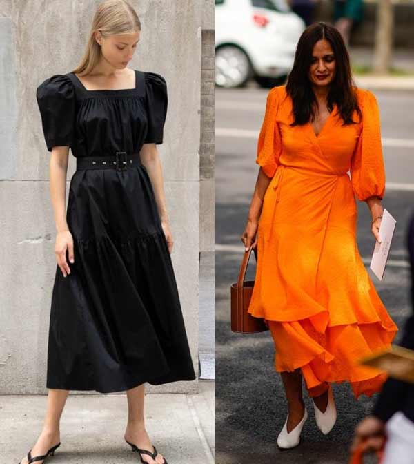 Images avec des robes tendance et des manches bouffantes