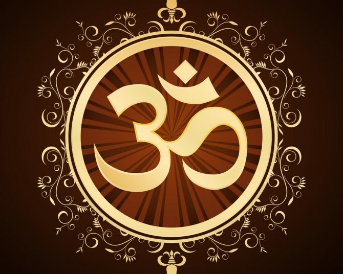 Symbole Om dans un mandala