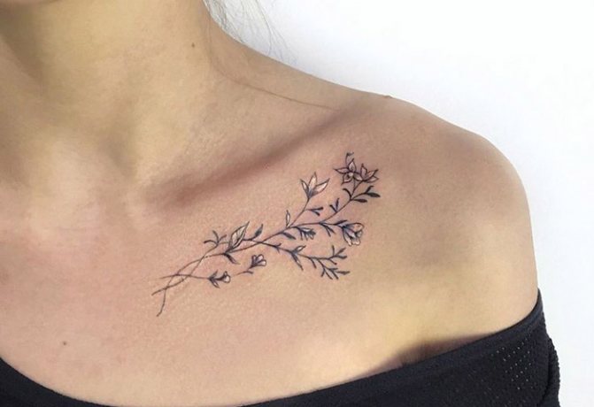 Caractéristiques du tatouage sur la clavicule