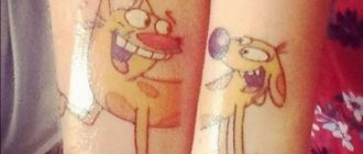 Tatouages de couple pour deux amoureux. Croquis, inscriptions sur photos avec traductions pour mari et femme, petit ami et petite amie