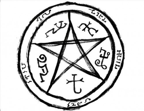 Le symbole du pentagramme.
