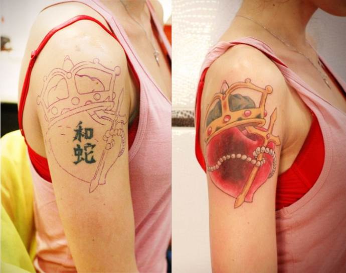 Superposer un mauvais tatouage