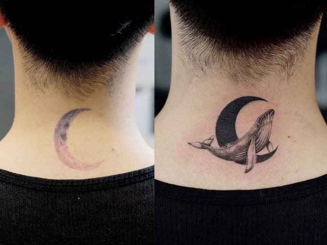 Tatouage en superposition avant et après