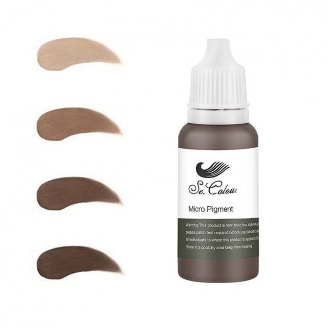Pigment pour tatouage de sourcils