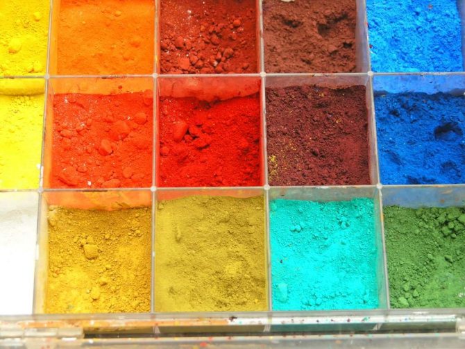 Pigments pour les couleurs