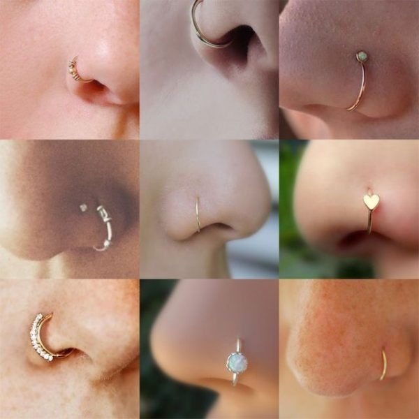 Piercing (perçage) du nombril, du nez, des mamelons, de la langue, des oreilles, de l'intime, de la lèvre, du sourcil. Types, photos, comment faire