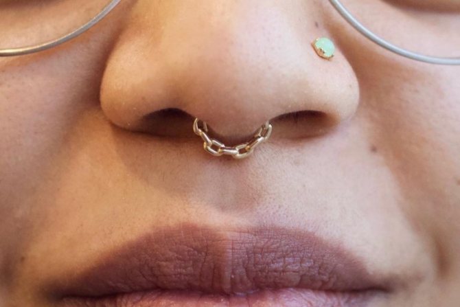 photo du piercing du septum