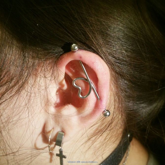 Perçage d'oreille industriel : clous à deux trous
