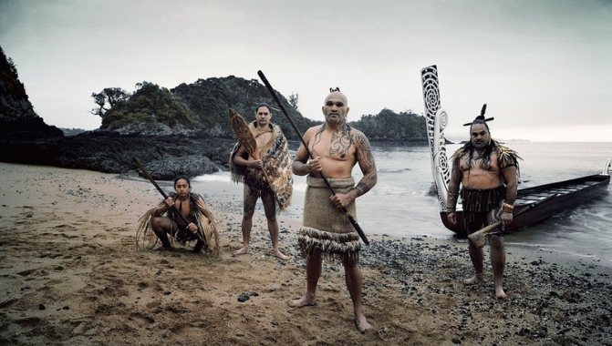 Tribu Maori en Nouvelle-Zélande.