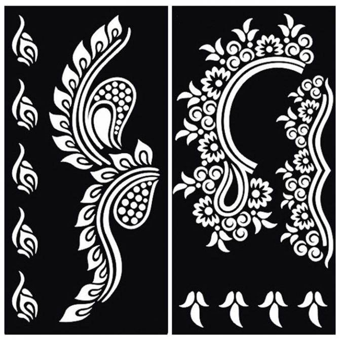 Ces types de motifs mehendi sont superbes sur le bras.