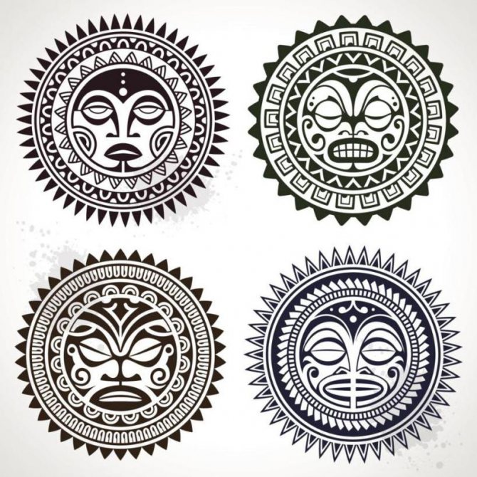 Masque de tatouage polynésien