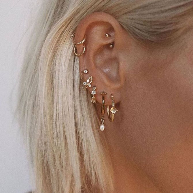perçage d'oreille