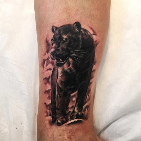 Tatouage simple de panthère